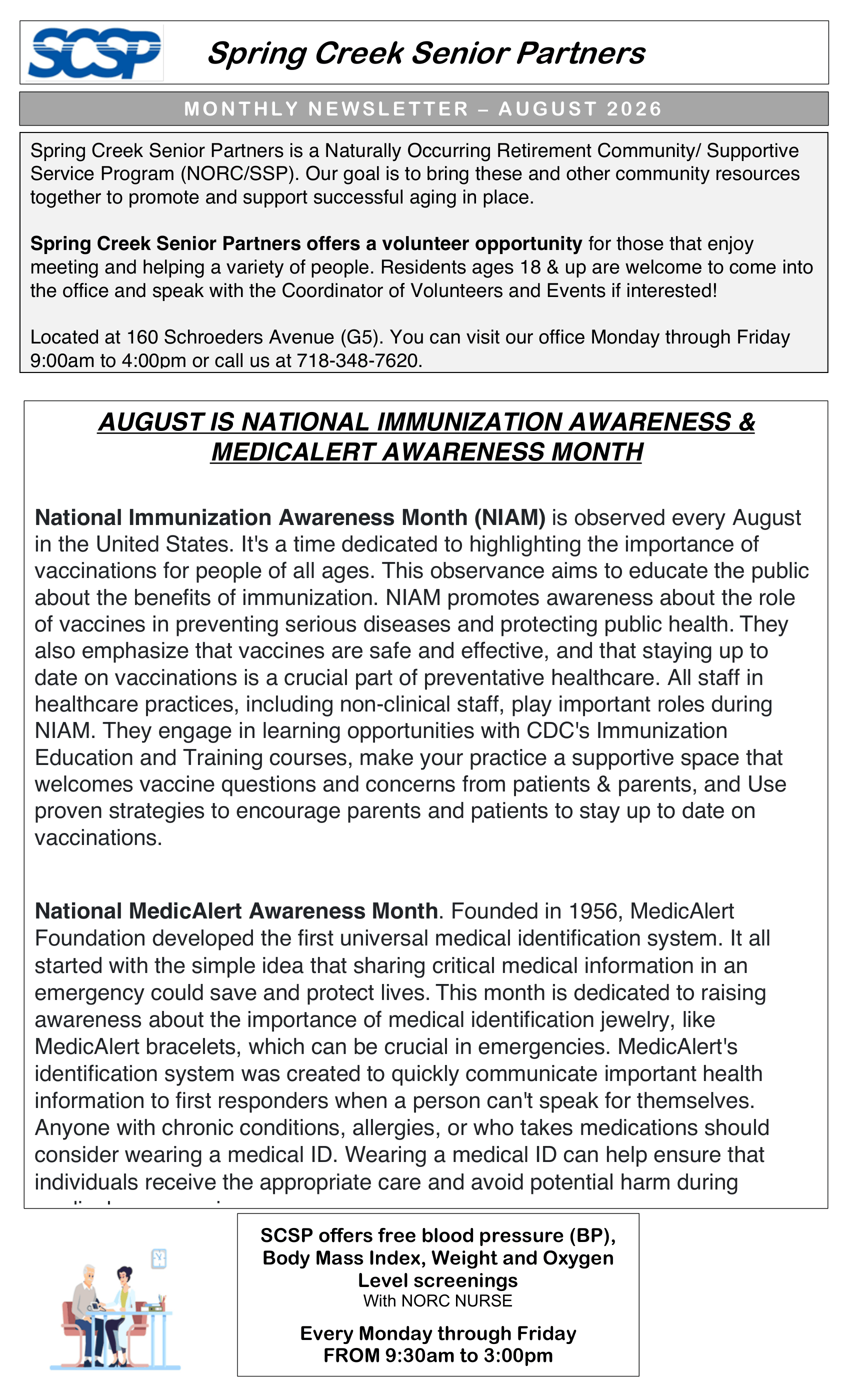 August Monthly Newsletter 2026