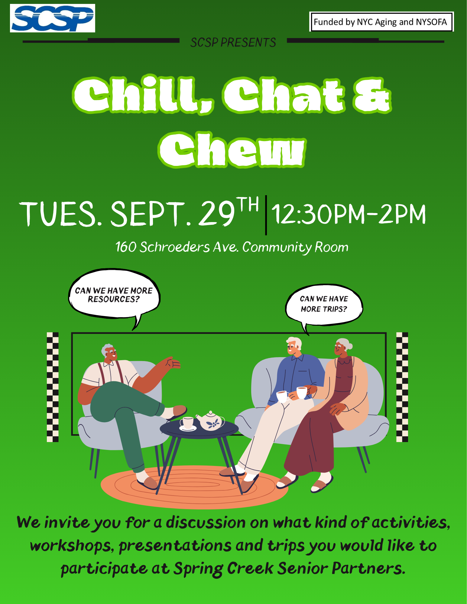 Chill, Chat & Chew  