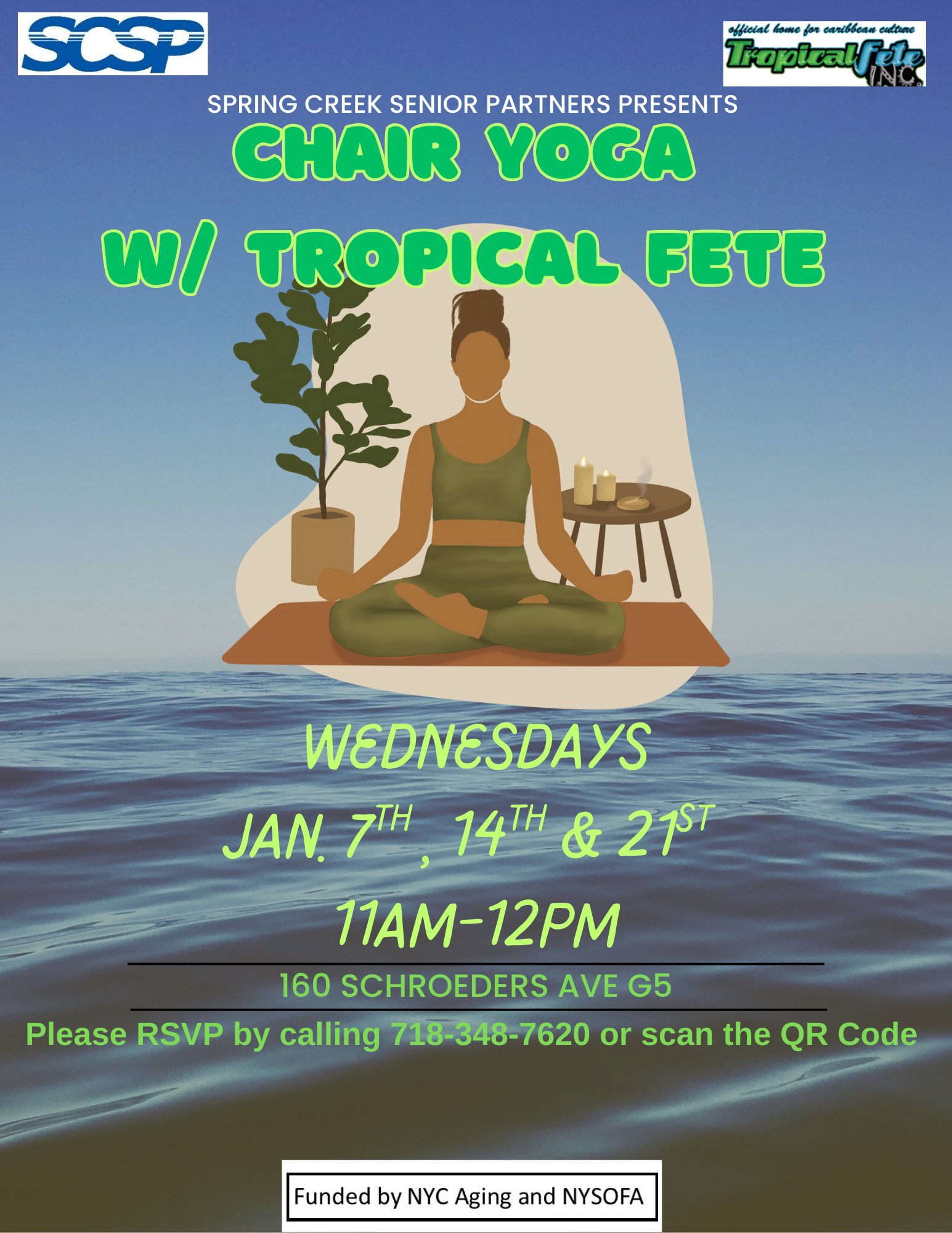 Chair Yoga With Tropical Fete