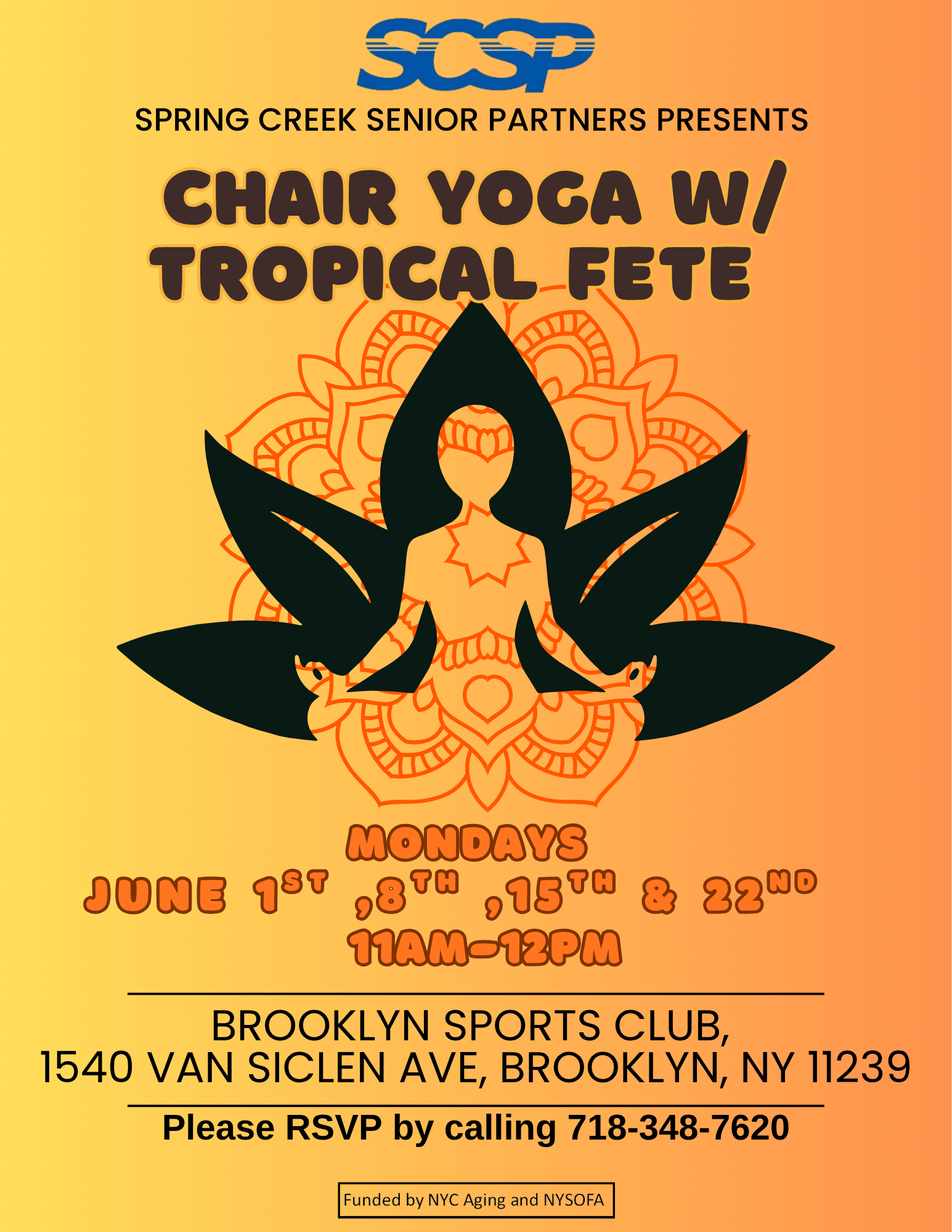 Chair Yoga With Tropical Fete