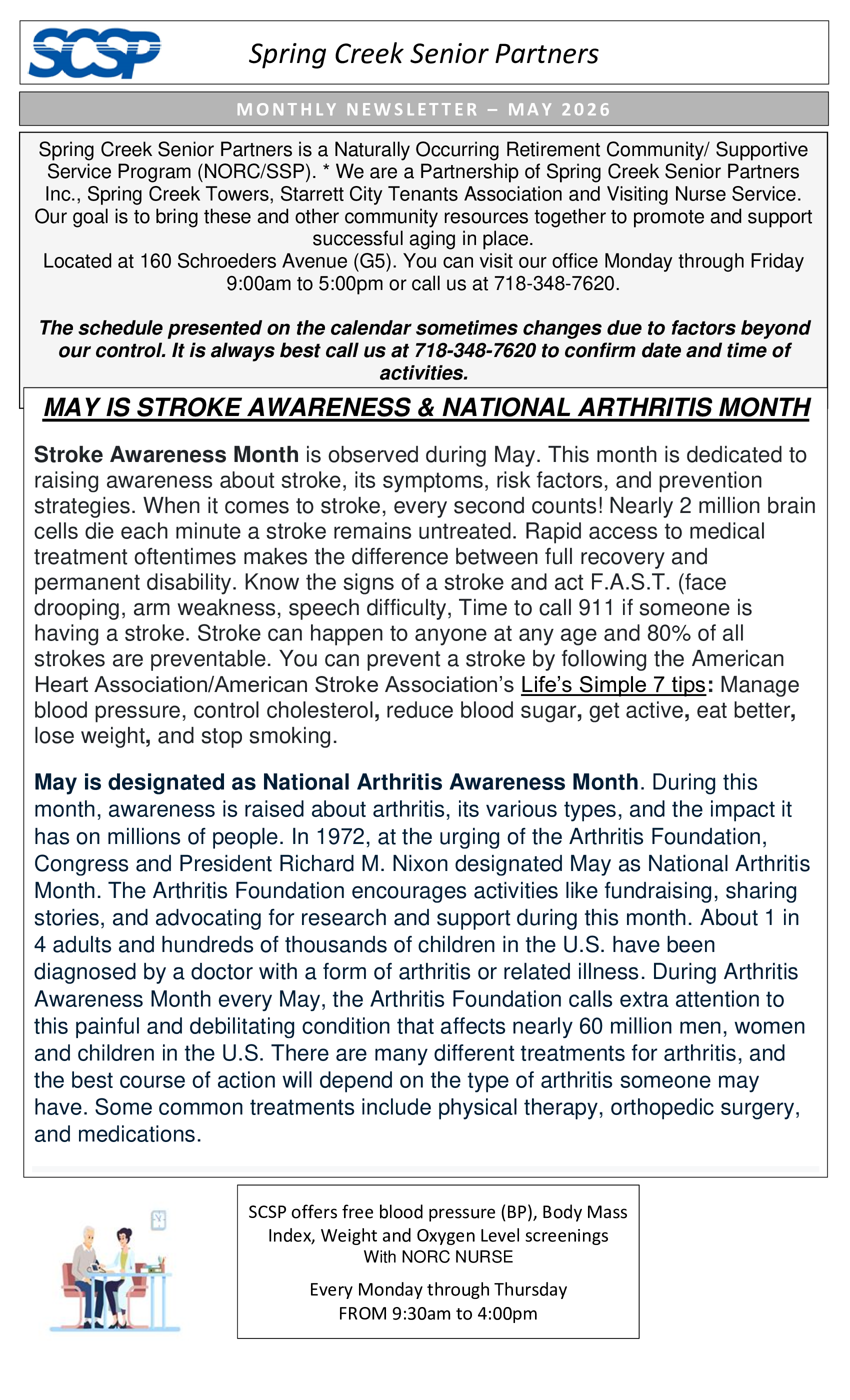 **May SCSP Monthly Newsletter**