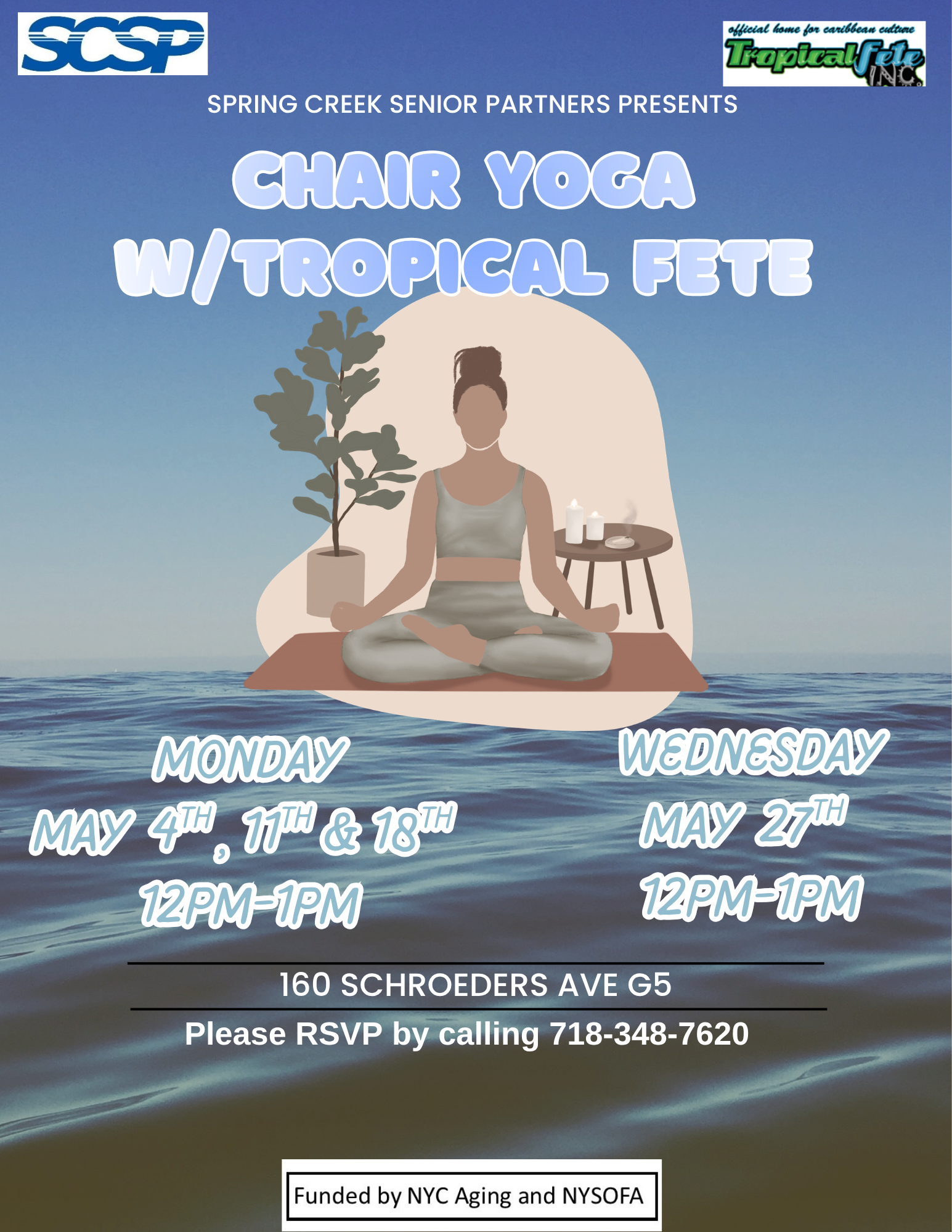 **Chair Yoga w/ Tropical Fete**