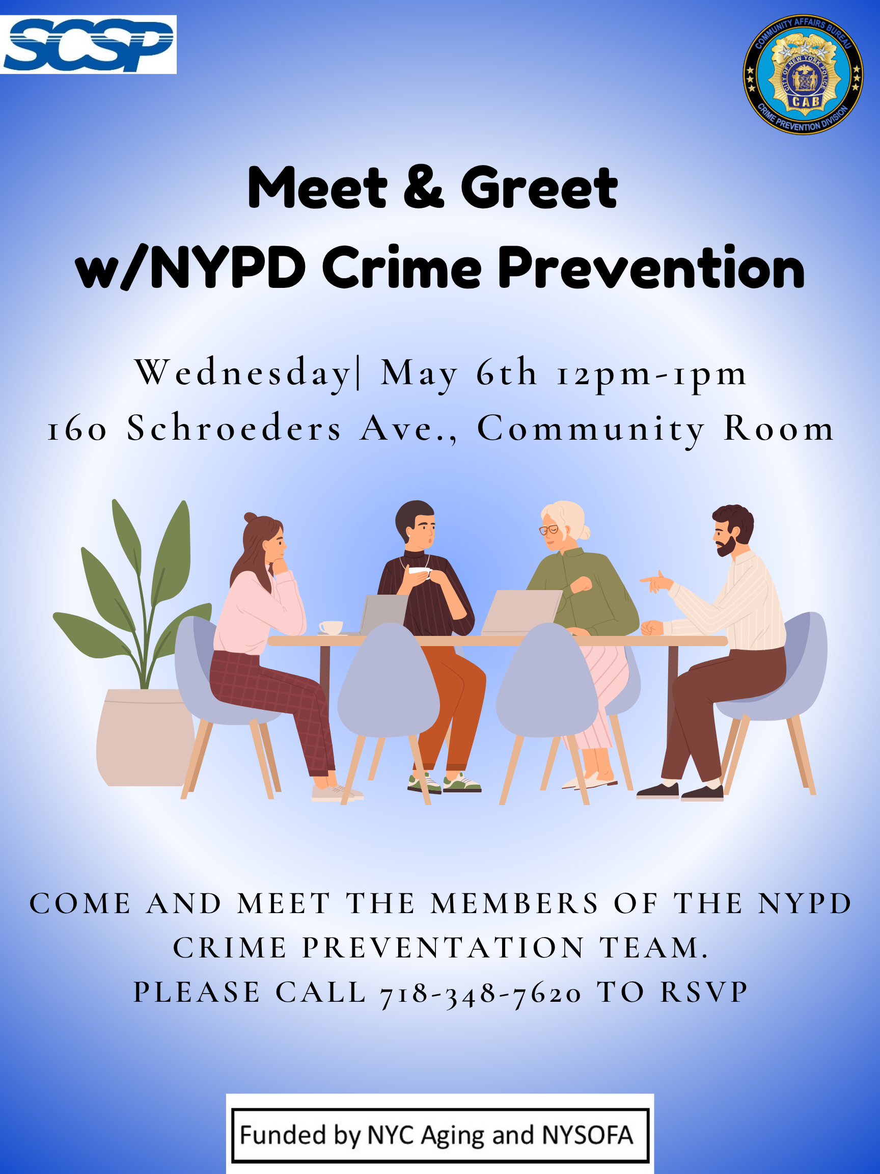 **Meet & Greet w/ NYPD Crime Prevention**
