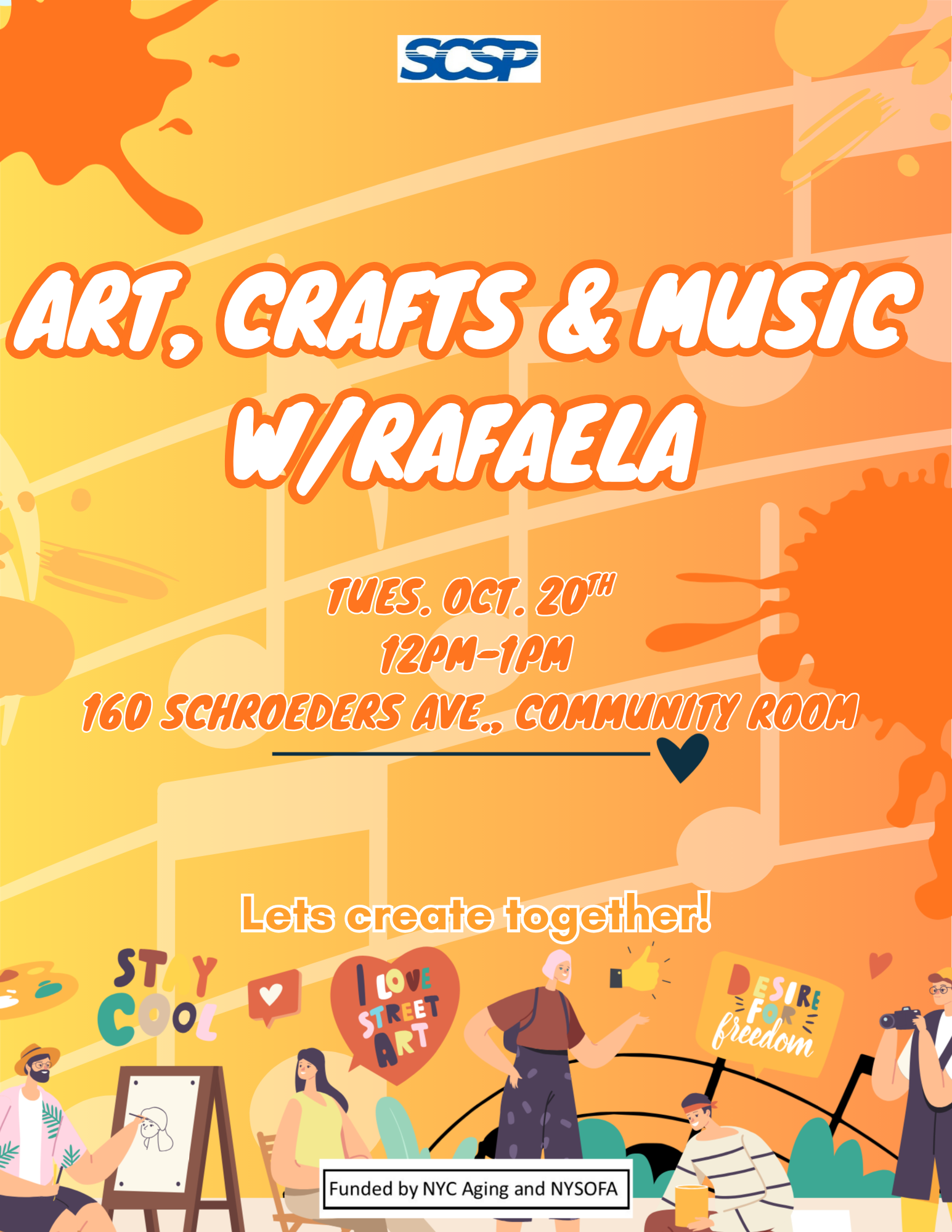 Art, crafts and music workshop