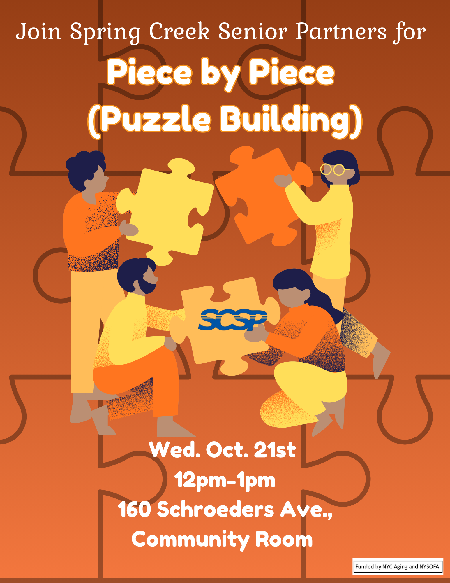 Piece by piece puzzle building workshop