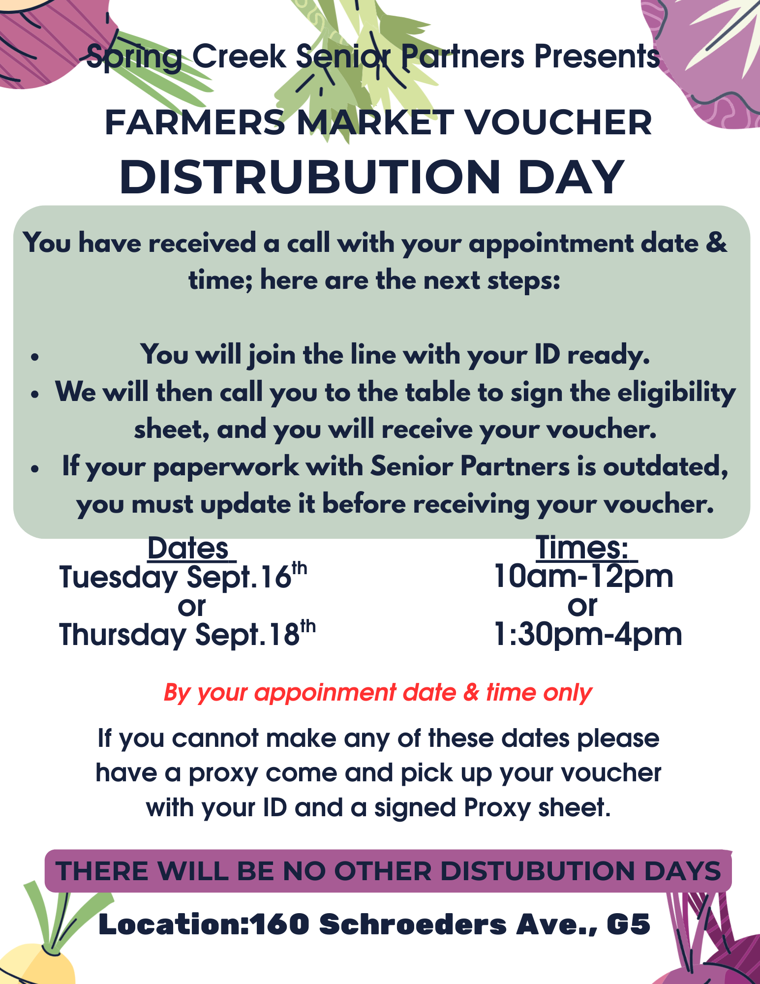 Farmers Market Voucher Distribution Day