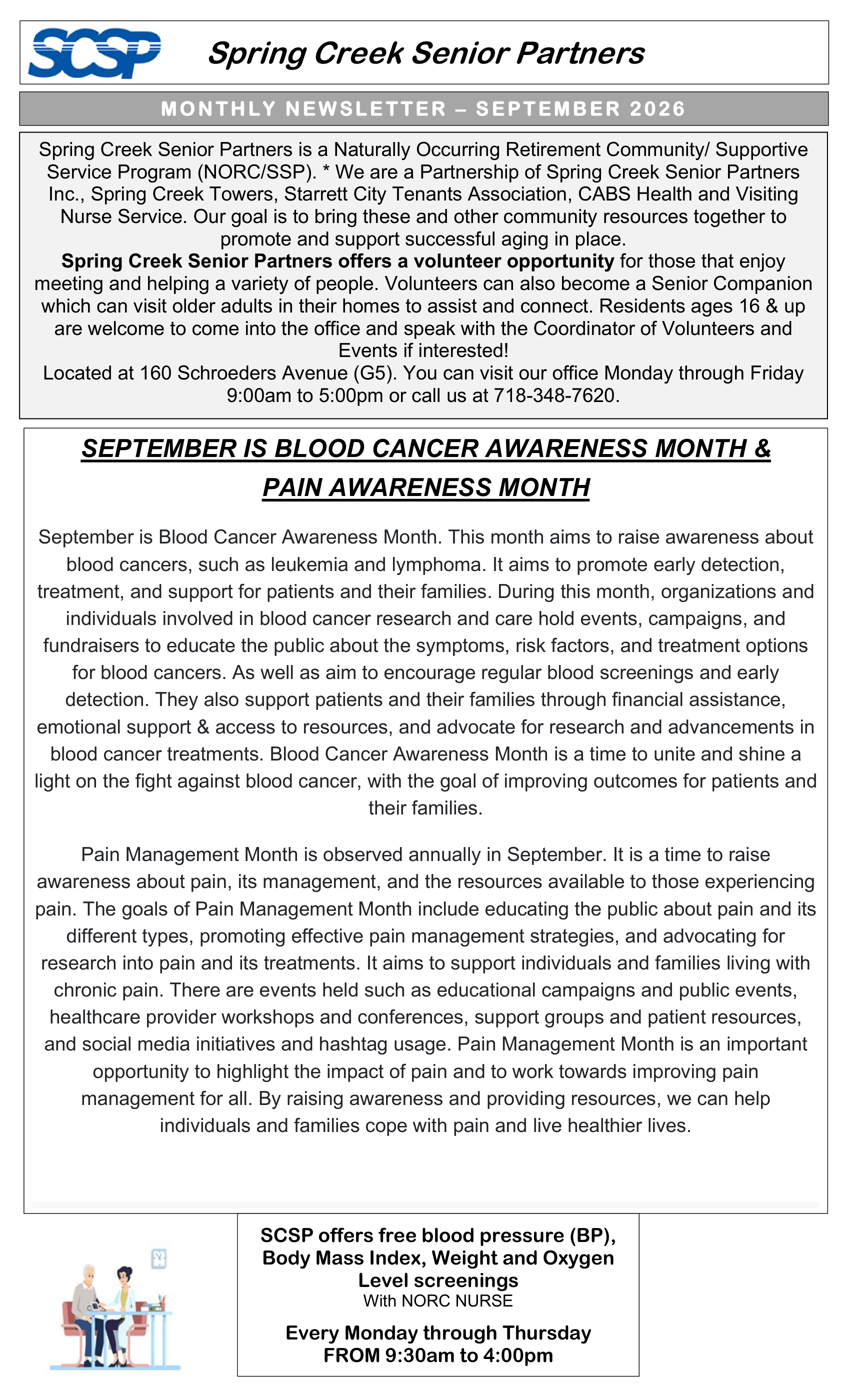 Monthly Newsletter: September