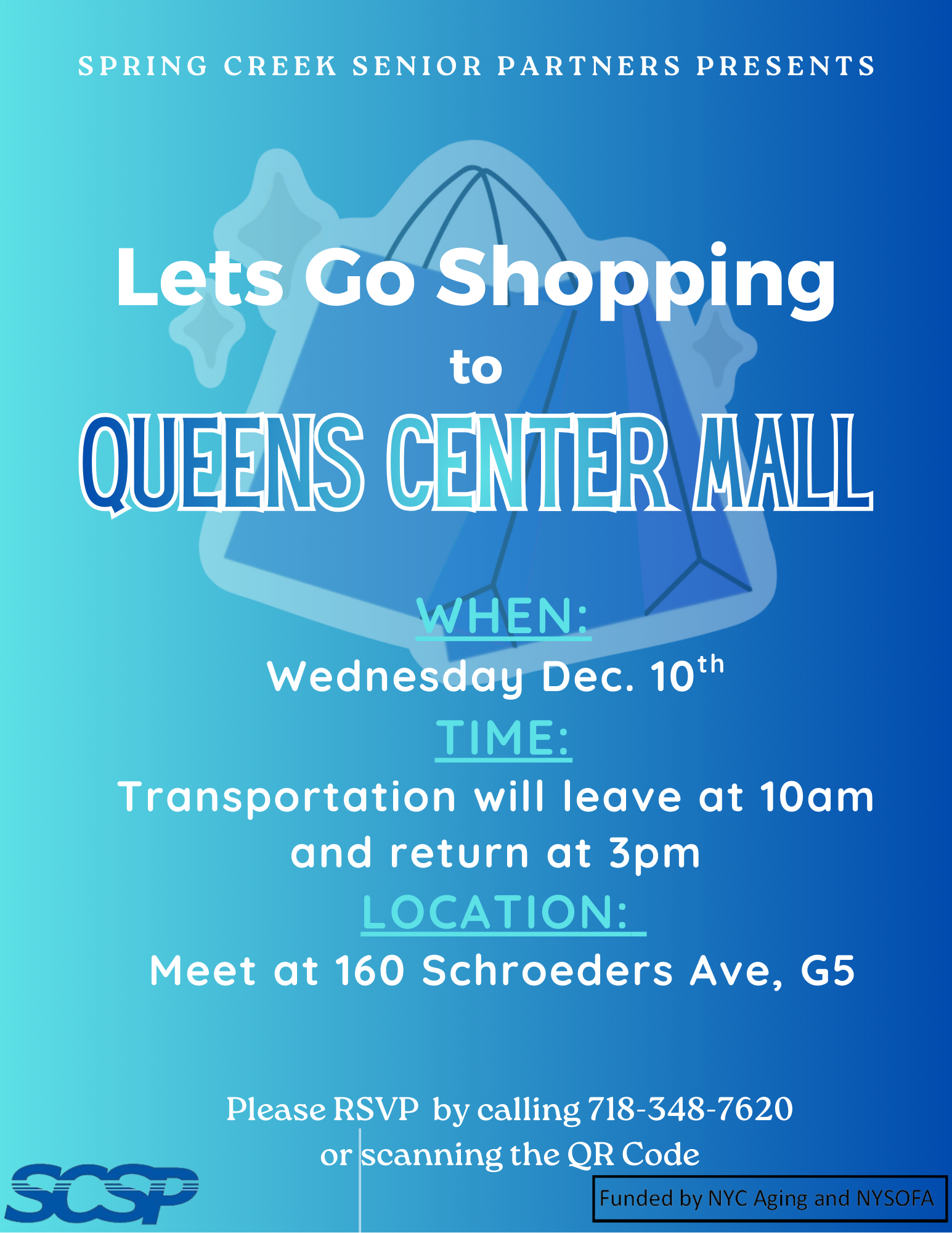Senior Shopping Trip: Queens Mall